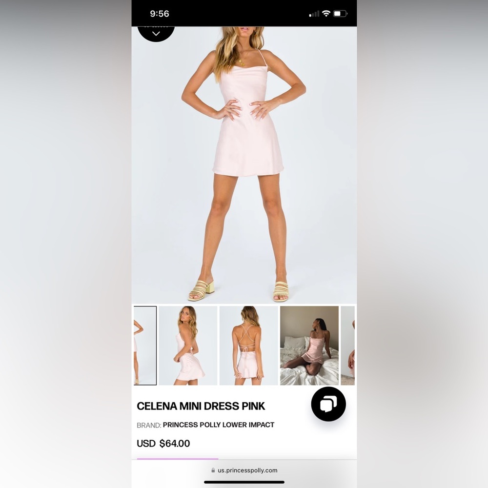 Princess Polly dress crisscross back size 4